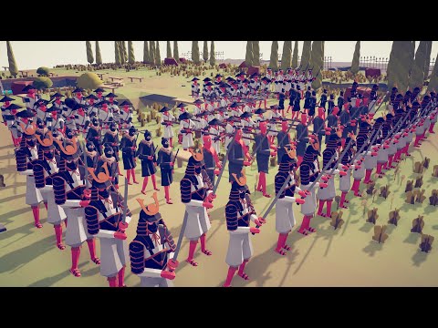 SAMURAI FACTION vs AMERICAN POLICE | Totally Accurate Battle Simulator - TABS