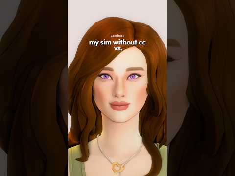 My sim without cc vs ✨with cc✨ #sims4 #thesims #thesims4 #sims4cc