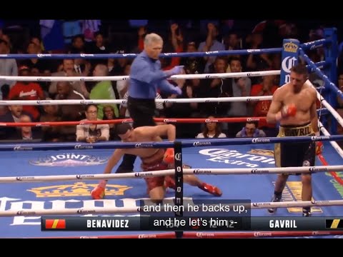 DAVID BENAVIDEZ FIRST KNOCKDOWN EVER IN HIS BOXING CAREER|| BENAVIDES VS GAVRIL