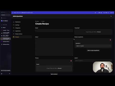 Foto kelas Laravel 11, Filament, React, TypeScript: Web Food Recipes