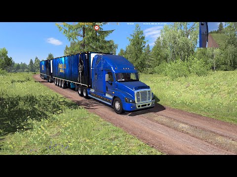 ETS2 1.35 RoEx2.3.5 + Rus 1.9.0 | RoEx Russia - Rus map Russia | Delivery with a spooky trailer. :)