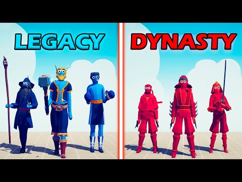 DYNASTY TEAM vs LEGACY TEAM - Totally Accurate Battle Simulator | TABS