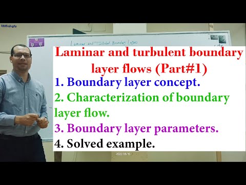 Fluid Mechanics (2) - Lecture (9) - Laminar and turbulent boundary layer flows (Part 1)