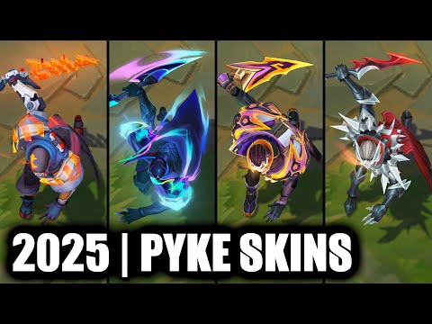 ALL PYKE SKINS SPOTLIGHT 2025 | League of Legends