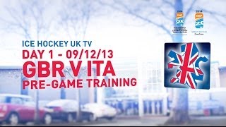 preview picture of video 'Team GB in Dumfries - Day 1 - 9th December 2013 - GBR v ITA - Pre-game practice'