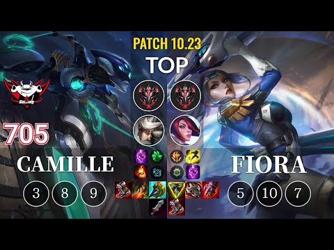 JDG 705 Camille vs Fiora Top - KR Patch 10.23