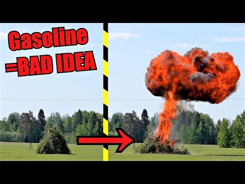 YouTubers Demonstrate Why You Should Never Use Gasoline To Light A Bonfire