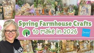 🌸🌿 Spring Farmhouse Crafts to Make in 2026 || Dollar Tree | Essential Stencil