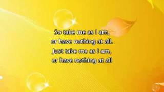 Mary J Blige - Take Me As I Am, Lyrics In Video