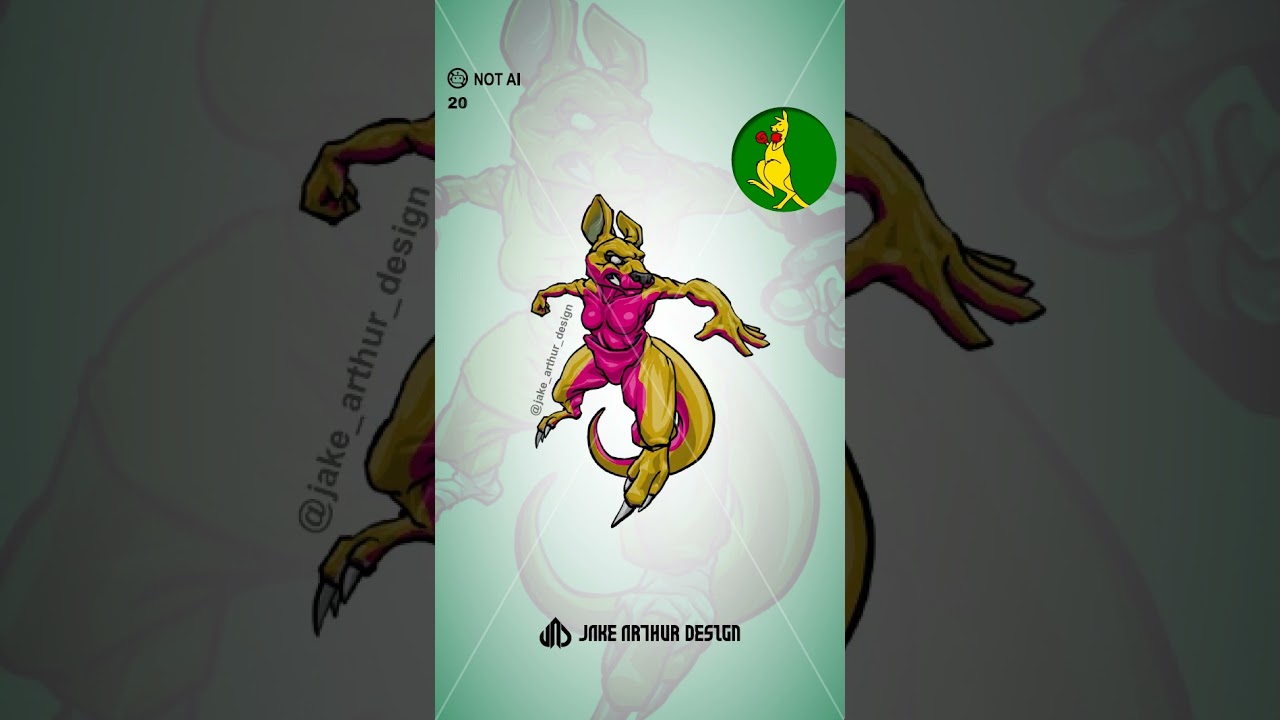 Reimagined Matilda the Kangaroo - Australian Olympic Mascot #mascots #artprocess