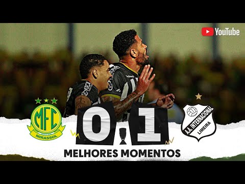 Gols e lances de Mirassol x Internacional de Limeira