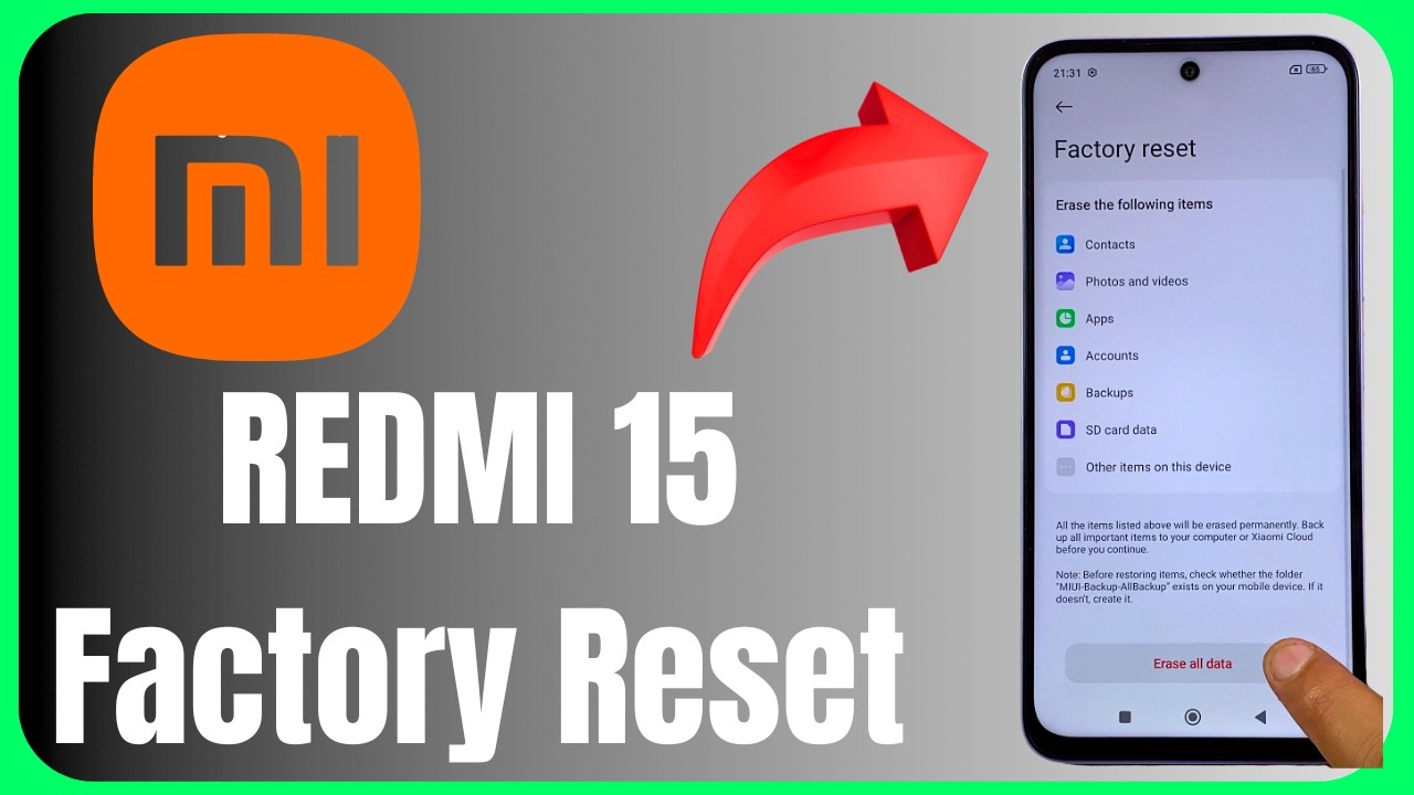 🔄 Redmi 15 Factory Reset 😱📱 | Full Reset Tutorial Guide
