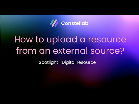 How to upload a resource from an external source?