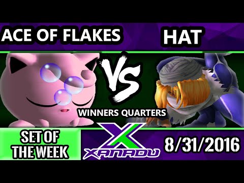 S@X 165 - Ace of Flakes (Jigglypuff) Vs. Hat (Sheik)  SSBM Winners Quarters - Smash Melee