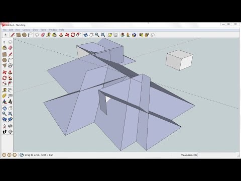 Sketchup house: Step 2 Draw the roof