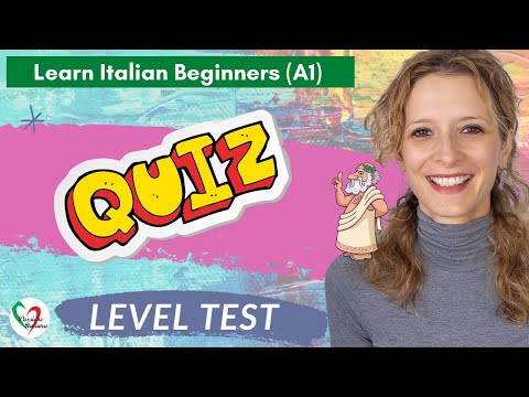 37. Learn Italian Beginners (A1) - Quiz di livello principiante- Beginners Level Test