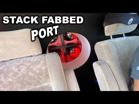 STACK FABBED CIRCLE PORT SUBWOOFER BOX DESIGN BUILD! ZV5S ON 12K AMPS