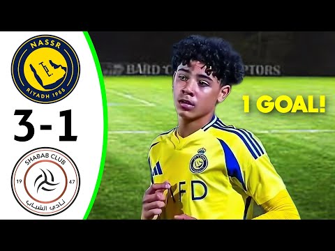 But de Cristiano Ronaldo Jr. 🎯 Al Nassr U15 contre Al Shabab U15 | Tous les buts et temps forts |...