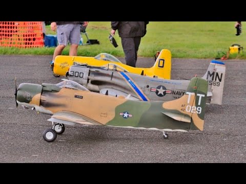TJD DISPLAY TEAM - WW2 FIGHTERS DISPLAYING AT THE LMA RAF TIBENHAM MODEL RC SHOW - 2017