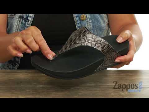 FitFlop Lulu Python Print Toe Thong Sandals SKU: 9076526