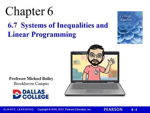 MATH 1314 - 6.7  Systems of Inequalities and Linear Programming