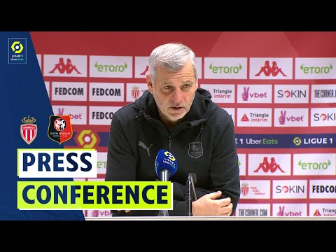 Press Conference AS MONACO - STADE RENNAIS FC (2-1) / Week 19 - Ligue 1 Uber Eats / 2021-2022