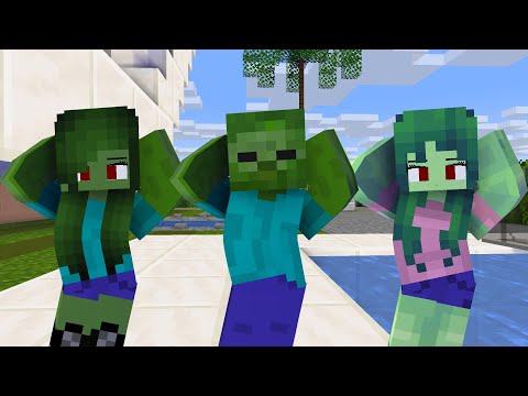 MONSTER SCHOOL : CHICKEN WING MEME ZOMBIE FAMILY - MINECRAFT ANIMATION