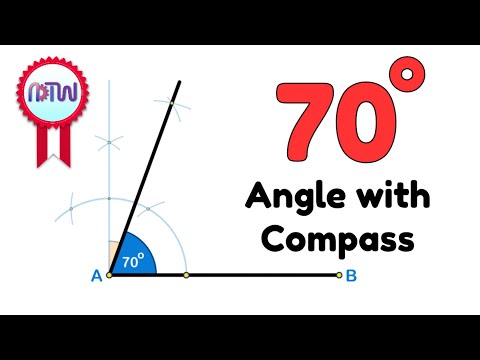 How to construct 70 degree angle || 70 degree angle tutorial || #angle