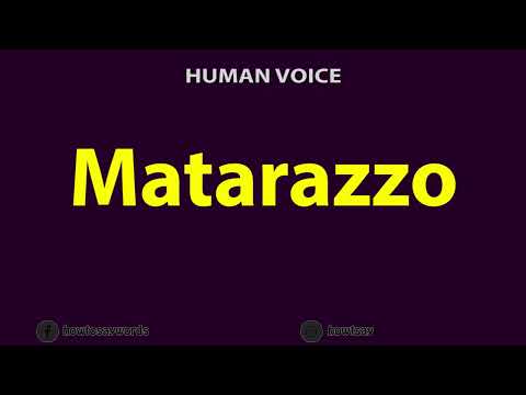 How to Pronounce Matarazzo