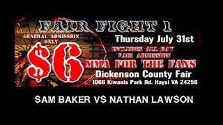 UrFight Fair Fight 1 Sam Baker vs Nathan Lawson 2014-07-31