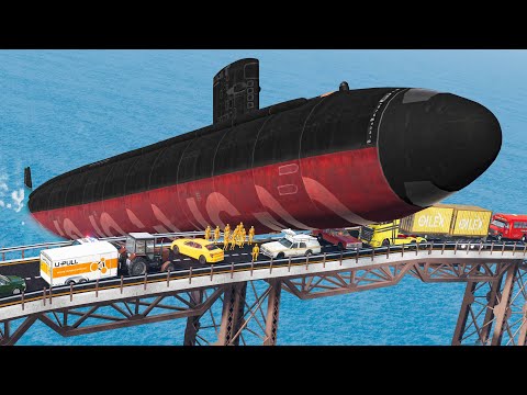 Breakable Car Bridge Crashes #9 - Beamng drive