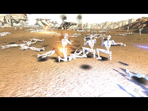 Ultimate LAAT Gunship Perimeter Defense!   Men of War  Star Wars Mod Battle Simulator
