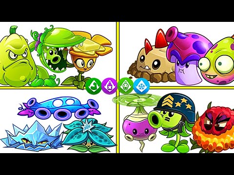 12 Plants Appease_Poison_Enforce_Ice - Who Will Win? - PvZ2 Plants vs Plants