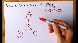 How to Draw the Lewis Structure of PCl3 (phosphorus trichloride)