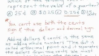 Dollars & Cents Lesson 28