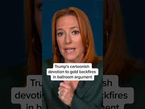 Trump's cartoonish devotion to gold backfires in ballroom argument