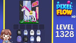Pixel Flow Level 1328 Solution Walkthrough