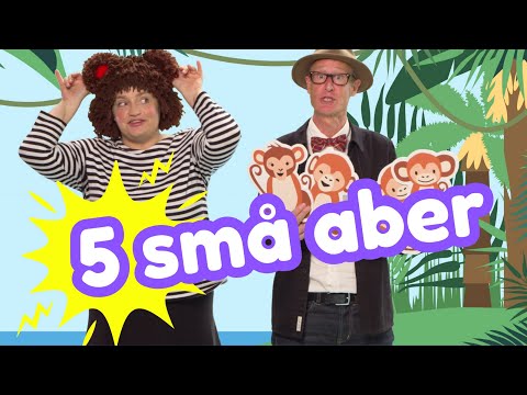 5 små aber · Popsi og Krelle børnesange 2023