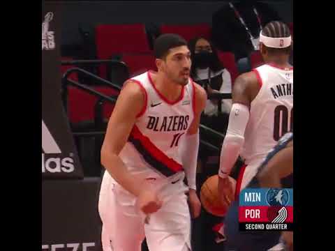 ENES KANTER Minnesota Timberwolves maçı Performansı 10 Sayı 7 Ribaund 1 Asist 2 Blok 2Stl +13