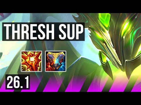 THRESH & Seraphine vs PYKE & Ezreal (SUP) | Perfect KDA: 3/0/14 | EUW Master | 26.1