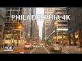 Philly 4K Sunset Drive Downtown USA