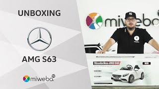 Wir PACKEN das Kinder Elektroauto Mercedes AMG S63 AUS! 🚗⚡| Unboxing - Deutsch