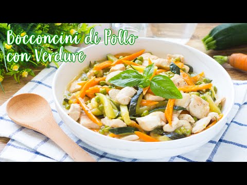 Bocconcini di Pollo con Verdure in Padella - Ricetta Facile Pollo Cremoso - 55Winston55