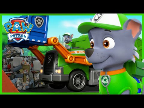 Rocky cleans the beach with his new Re-Use It Recycling Truck! PAW Patrol Episode Cartoons for Kids
