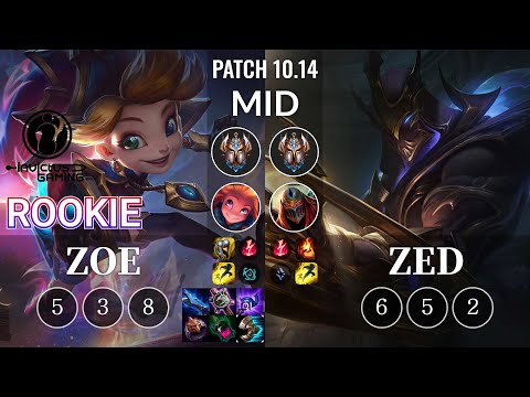 IG Rookie Zoe vs Zed Mid - KR Patch 10.14