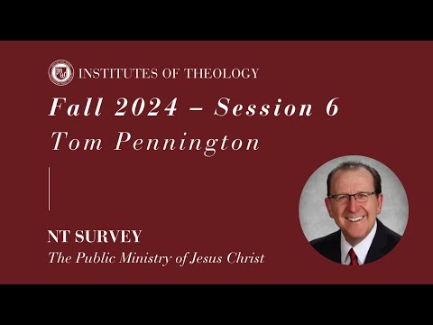 Institutes of Theology | Session 6 - New Testament Survey – The Public Ministry of Jesus Christ