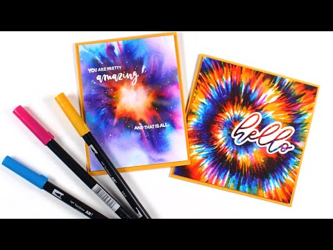 How To Draw Tie Dye With Water-Based Markers - YouTube