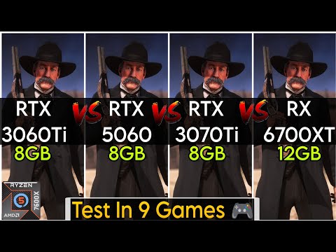 RTX 3060 Ti vs RTX 5060 vs RX 6700 XT vs RTX 3070 Ti - Test In 9 Games - Comparison Of 4 Best Gpu's