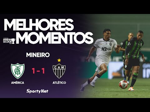 POLÊMICAS COM A ARBITRAGEM, CONFUSÃO E EMPATE - América 1x1 Atlético - Melhores Momentos - Mineiro