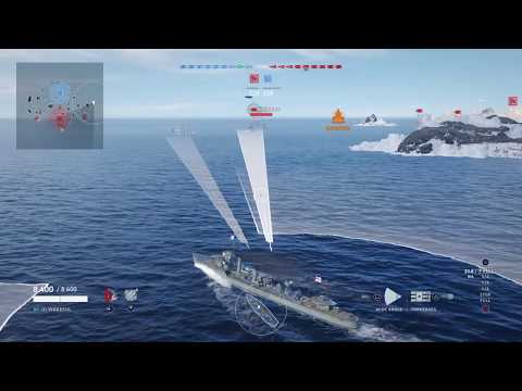 World of Warships: Legends - Versus AI - Destroyer Wakeful Tier lll - Capture The Base - PS4 Online
